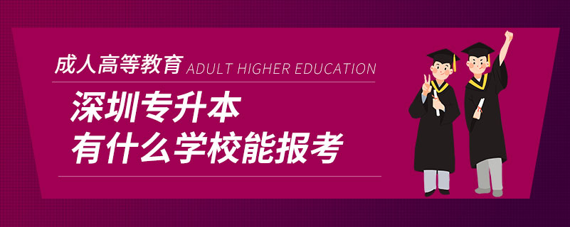 深圳專升本有什么學校能報考