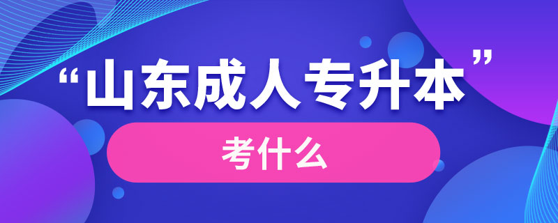 山東專升本成人考什么