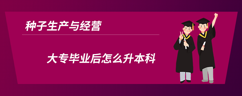 種子生產(chǎn)與經(jīng)營大專畢業(yè)后怎么升本科