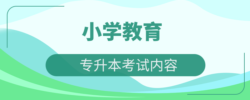 小學(xué)教育專業(yè)專升本考試內(nèi)容