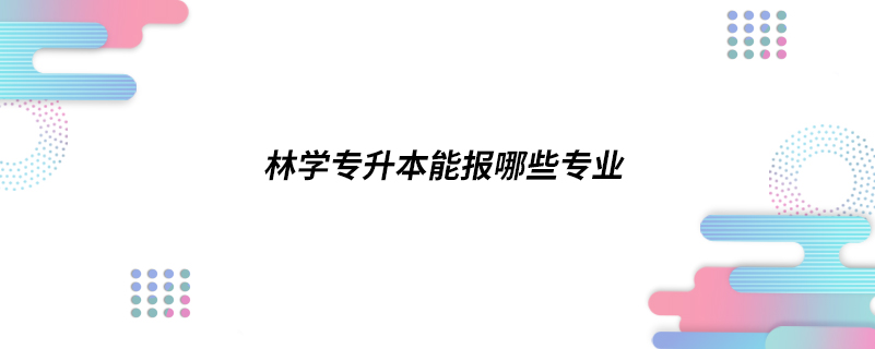 林學專升本能報哪些專業(yè)