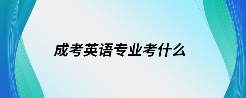 成考英語(yǔ)專(zhuān)業(yè)考什么