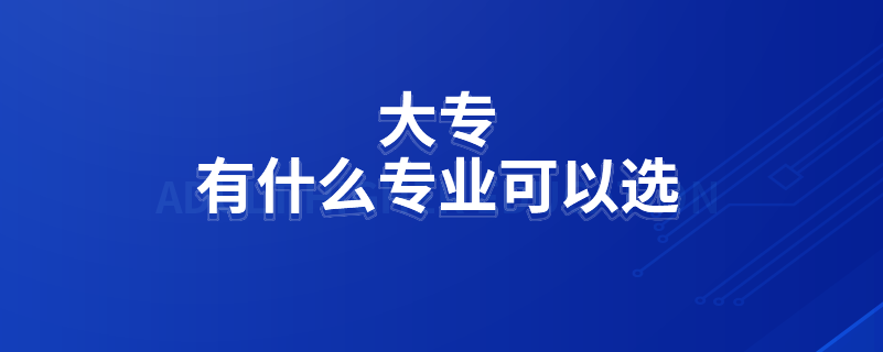 大專有什么專業(yè)可以選