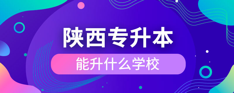 陜西專升本能升什么學校