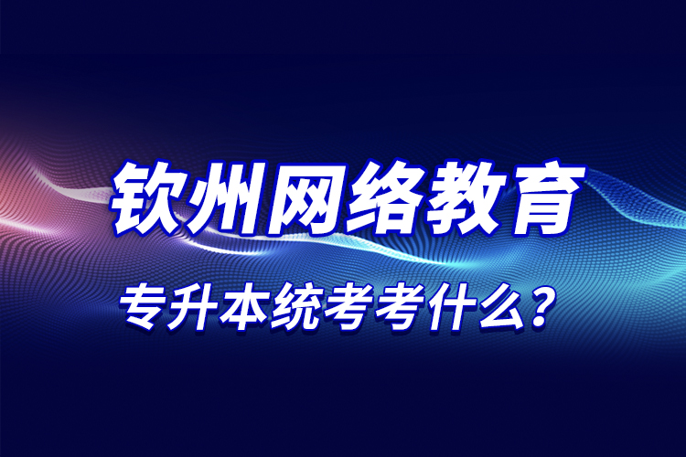 那么欽州網(wǎng)絡(luò)教育統(tǒng)考考什么？