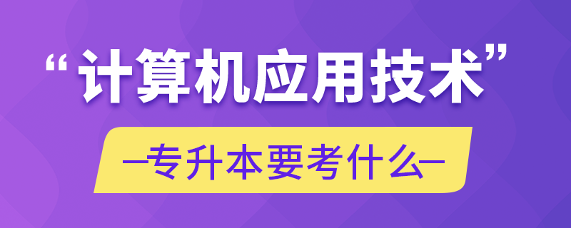 計算機應(yīng)用技術(shù)專升本要考什么