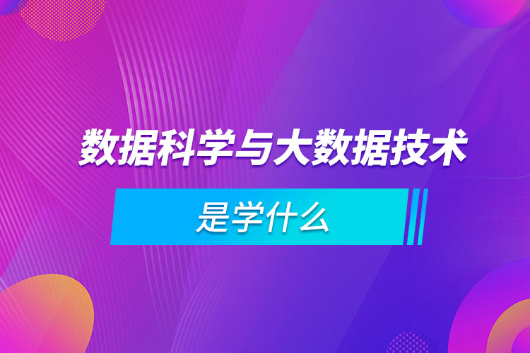 數據科學與大數據技術是學什么