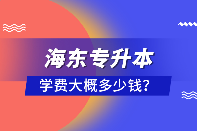 海東專升本學(xué)費(fèi)大概多少錢？