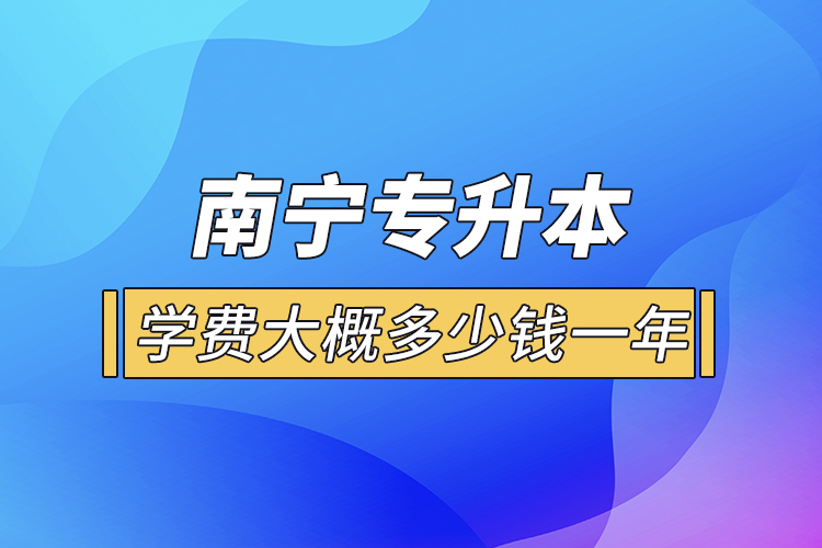 南寧專升本學(xué)費(fèi)大概多少錢一年？