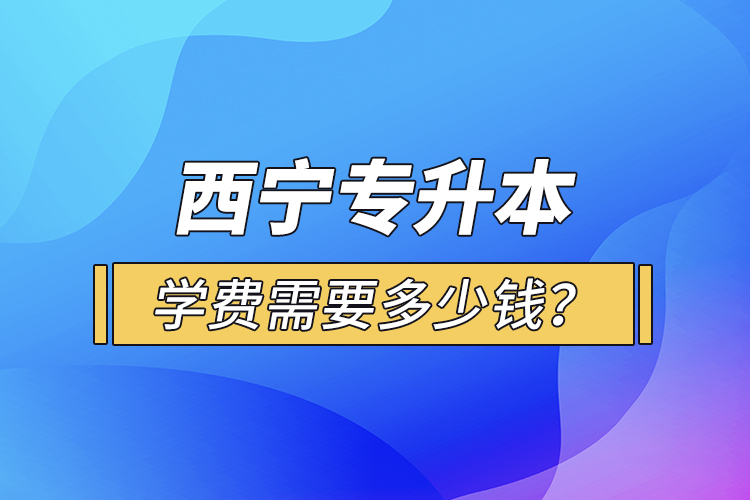 西寧專升本學(xué)費(fèi)需要多少錢？