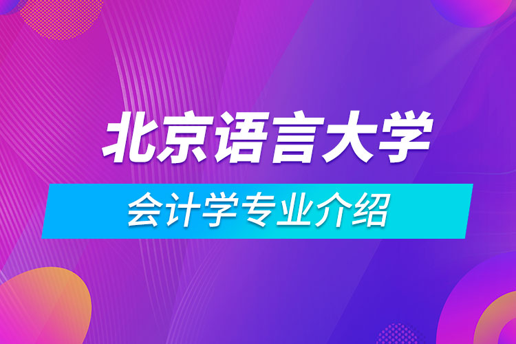 北京語言大學(xué)會計(jì)學(xué)專業(yè)介紹