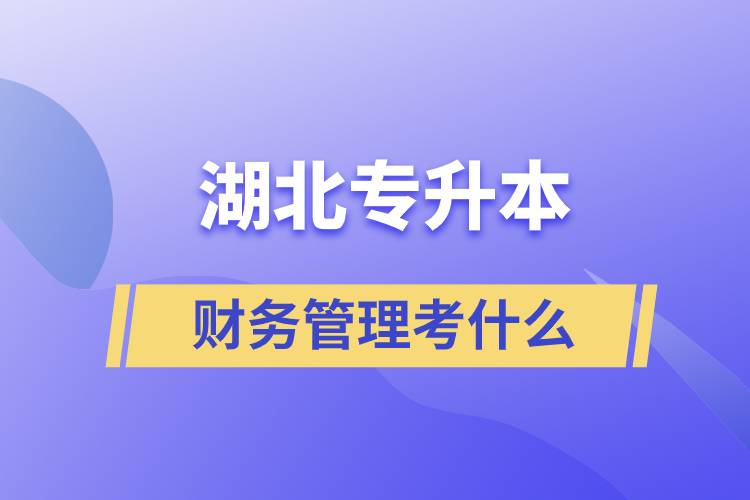 湖北專升本財務(wù)管理考什么