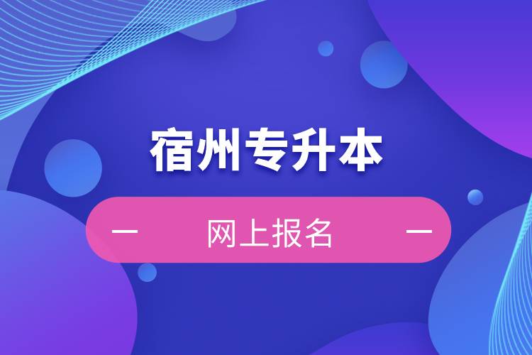 在宿州專升本怎么網(wǎng)上報(bào)名？