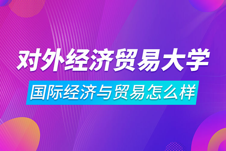 對(duì)外經(jīng)濟(jì)貿(mào)易大學(xué)國(guó)際經(jīng)濟(jì)與貿(mào)易專(zhuān)業(yè)怎么樣