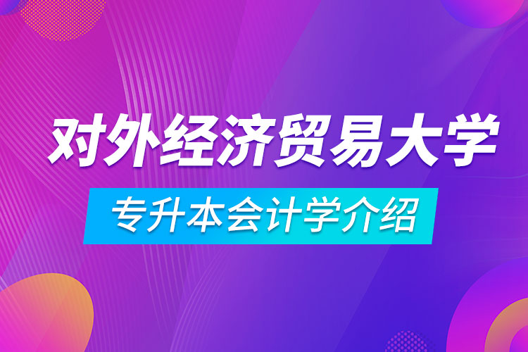 對外經(jīng)濟貿(mào)易大學專升本會計學怎么樣