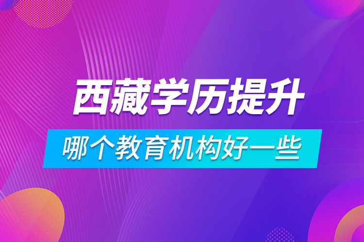 西藏學歷提升哪個教育機構(gòu)好一些