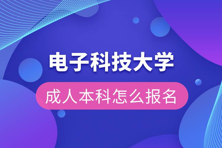 電子科技大學(xué)成人本科怎么報(bào)名