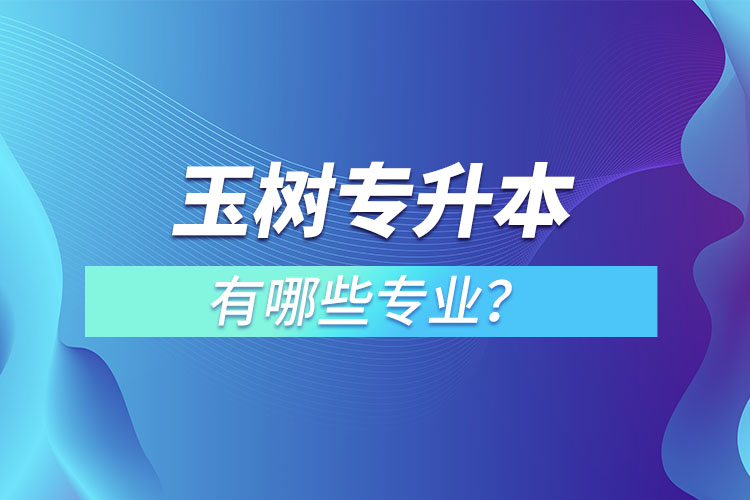 玉樹專升本有哪些專業(yè)可以選擇？