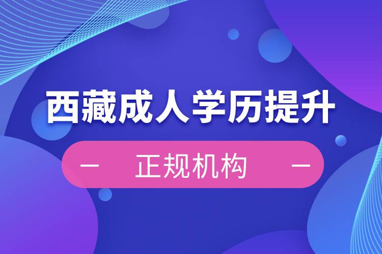 西藏成人學歷提升正規(guī)機構