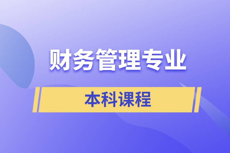 財(cái)務(wù)管理專業(yè)本科課程