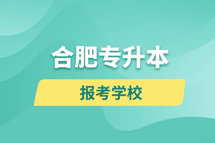 合肥專升本網(wǎng)站報考學(xué)校名單