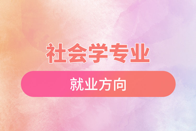 社會學專業(yè)就業(yè)方向