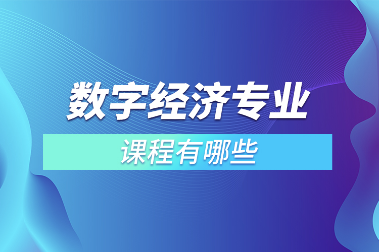 數(shù)字經(jīng)濟專業(yè)課程有哪些