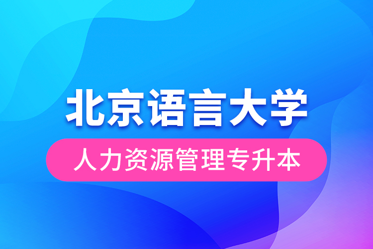 北京語言大學(xué)人力資源管理專升本