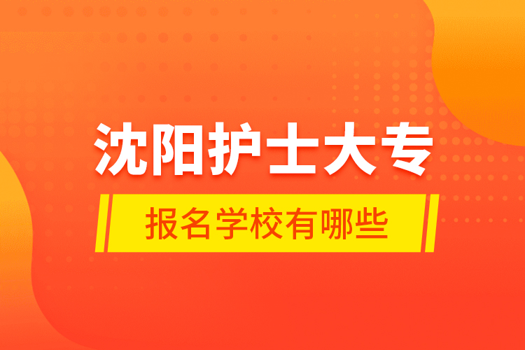 沈陽護士大專報名學校有哪些