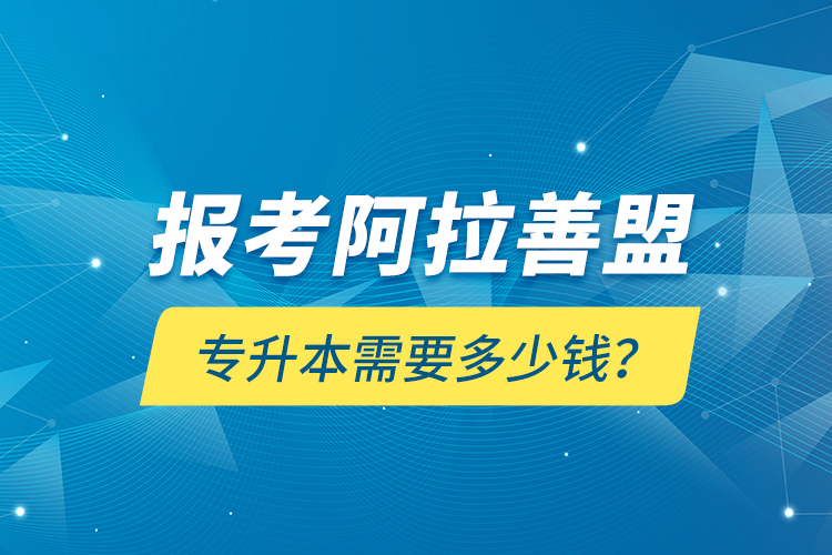 報(bào)考阿拉善盟專升本需要多少錢？