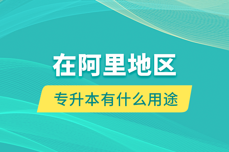 在阿里地區(qū)專升本有什么用途？