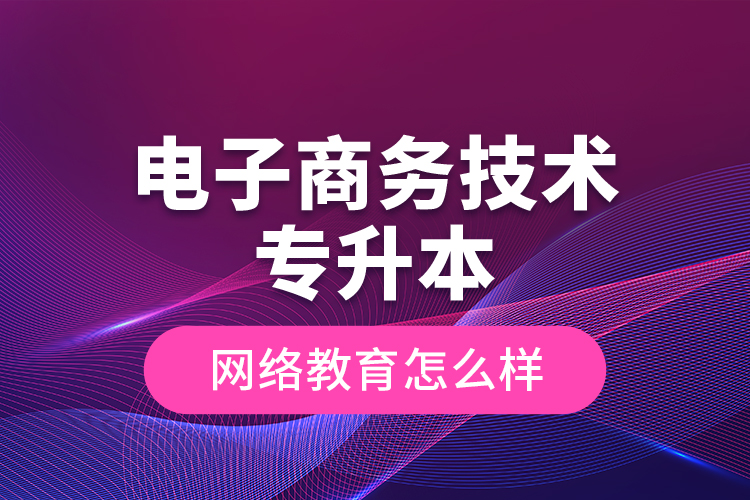 電子商務技術專升本網絡教育怎么樣？