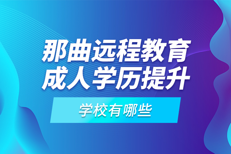 那曲遠(yuǎn)程教育成人學(xué)歷提升學(xué)校有哪些？