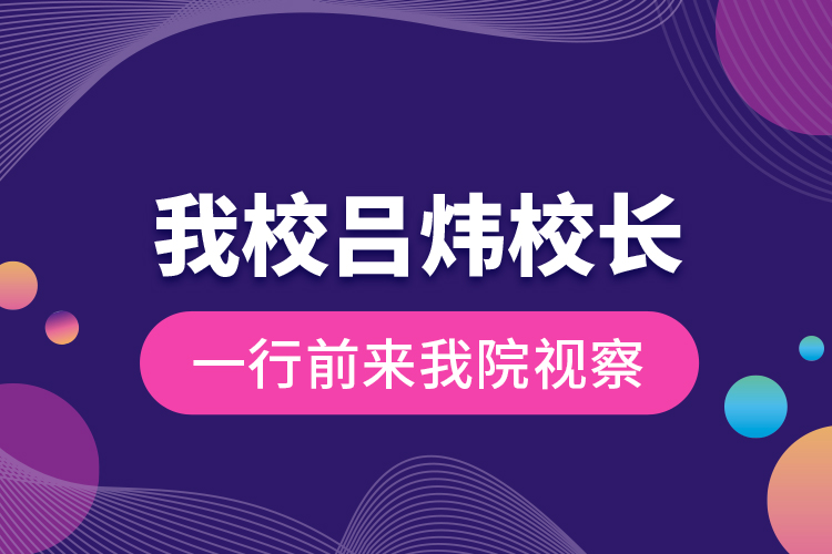 我校呂煒校長(zhǎng)一行前來(lái)我院視察