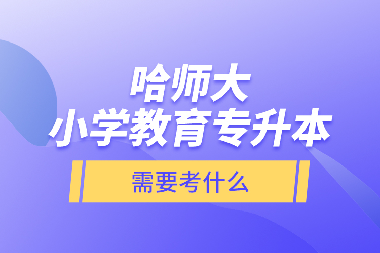 哈師大小學(xué)教育專升本需要考什么