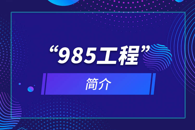 “985工程”簡介