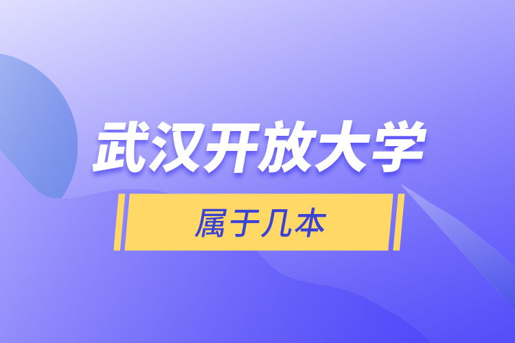 武漢開放大學屬于幾本？